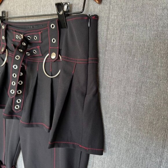 Current Mood Creating Chaos Strappy Black Stretch Skirt Overlay Pants Size XL - Picture 4 of 16